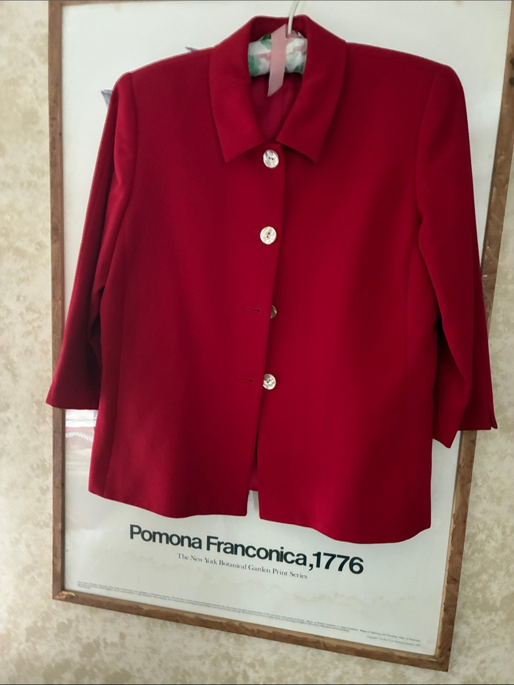 Austin Reed Red Button-Front Blazer